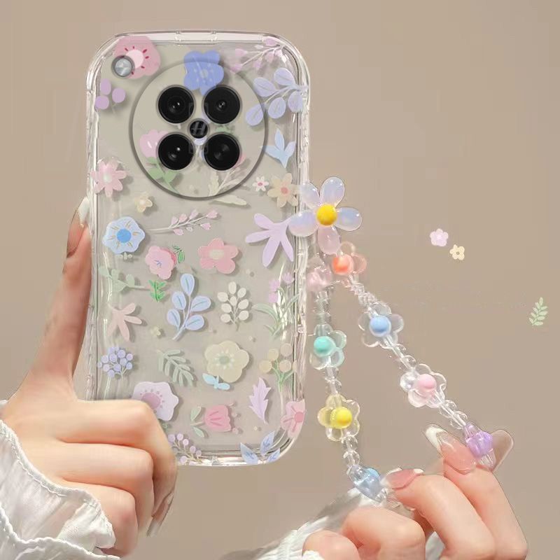 Phone Case for OPPO Find X8s Fashion Flowers Soft Case Fall Prevention Protective Cover for OPPO Find X8s