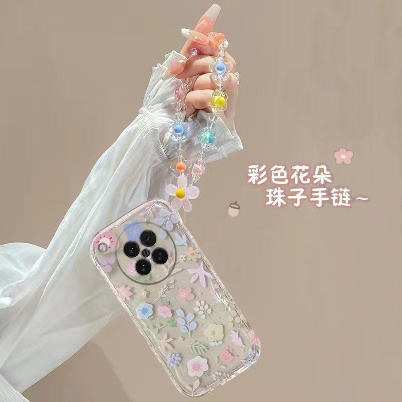 Phone Case for OPPO Find X8s Fashion Flowers Soft Case Fall Prevention Protective Cover for OPPO Find X8s