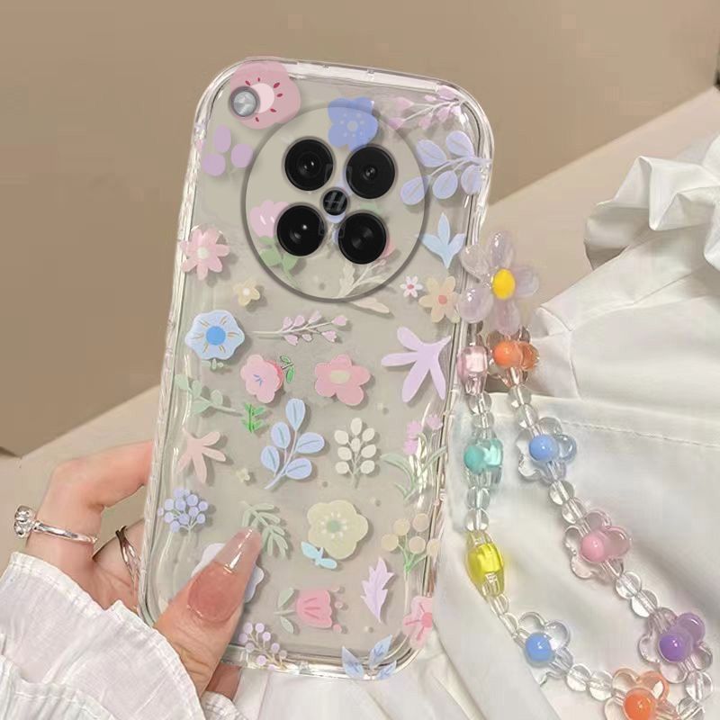 Phone Case for OPPO Find X8s Fashion Flowers Soft Case Fall Prevention Protective Cover for OPPO Find X8s