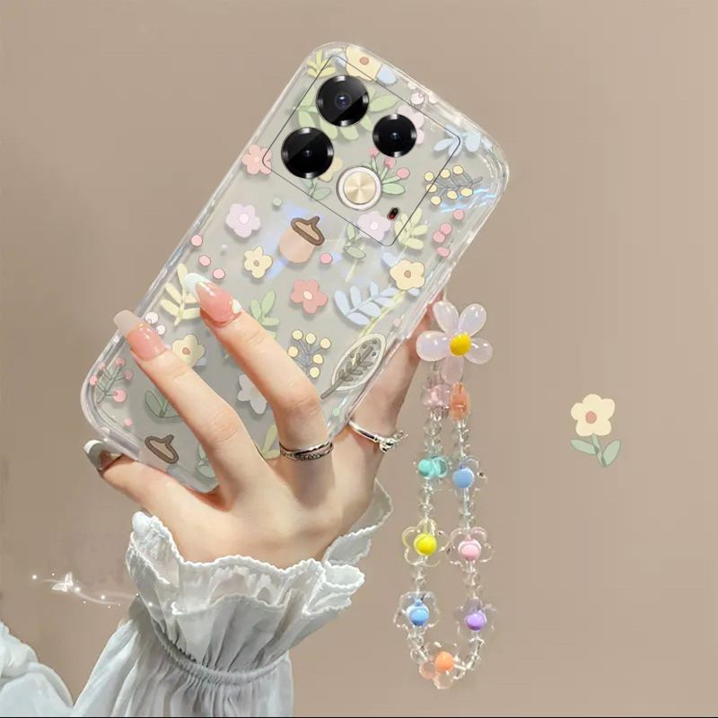 Phone Case for infinix Note 40 Pro Fashion Flowers Soft Case Fall Prevention Protective Cover for infinix Note 40 Pro+ Plus