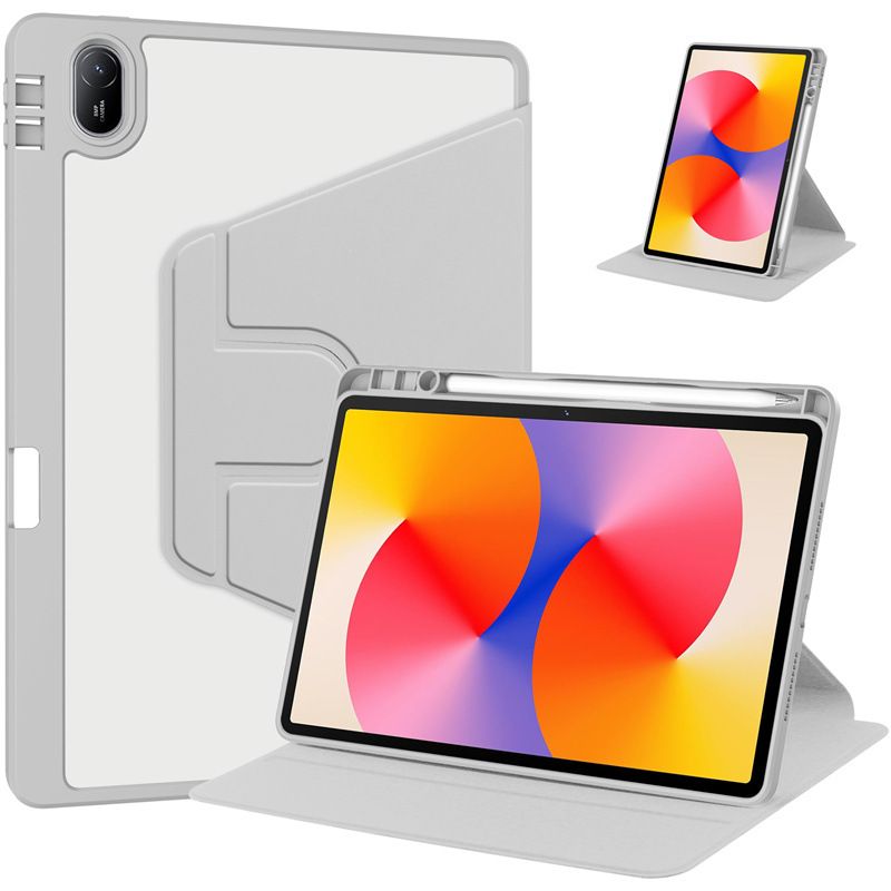 Protective Case for Huawei Matepad SE11 2024 with Pen Holder 360 Degree Swivel Protective Stand Smart Tablet Ultra Slim Hard Case Folio Cover Transparent Back