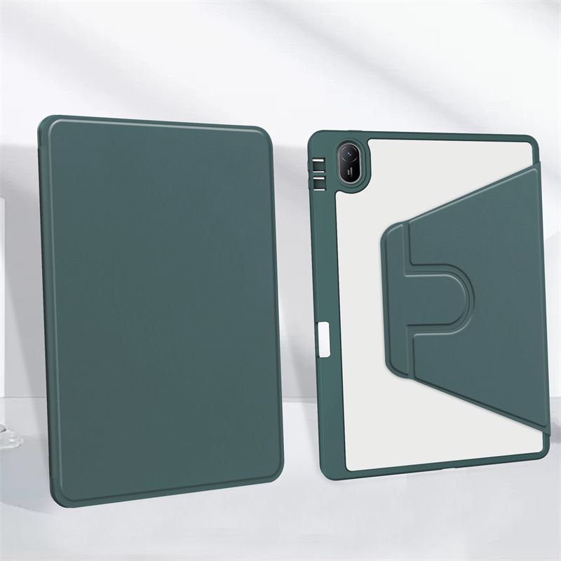 Protective Case for Huawei Matepad SE11 2024 with Pen Holder 360 Degree Swivel Protective Stand Smart Tablet Ultra Slim Hard Case Folio Cover Transparent Back