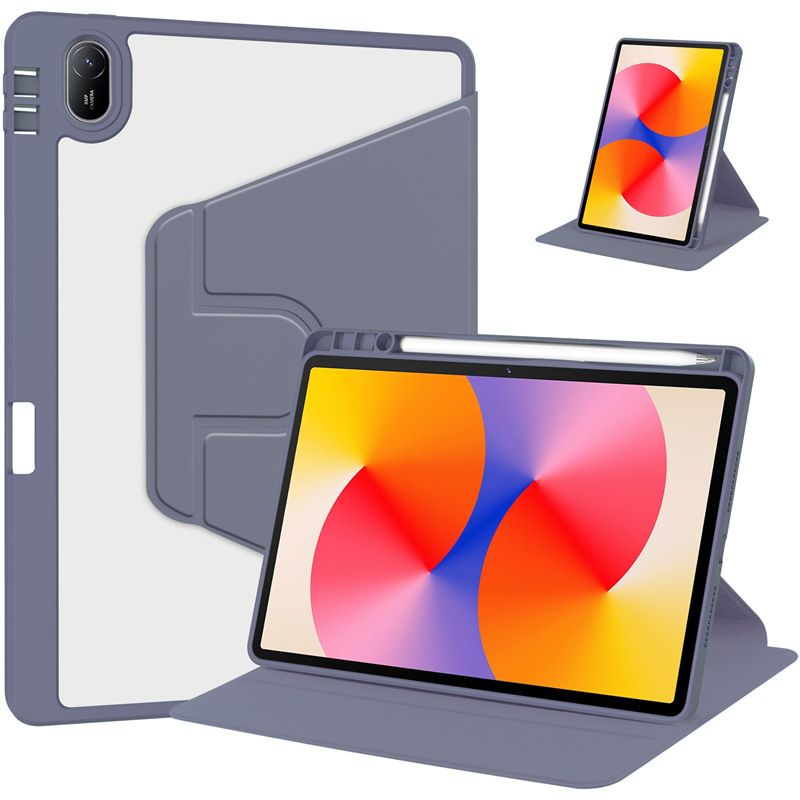 Protective Case for Huawei Matepad SE11 2024 with Pen Holder 360 Degree Swivel Protective Stand Smart Tablet Ultra Slim Hard Case Folio Cover Transparent Back