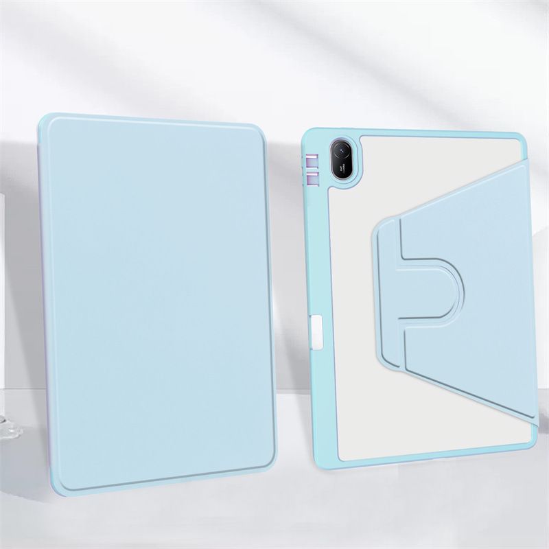 Protective Case for Huawei Matepad SE11 2024 with Pen Holder 360 Degree Swivel Protective Stand Smart Tablet Ultra Slim Hard Case Folio Cover Transparent Back