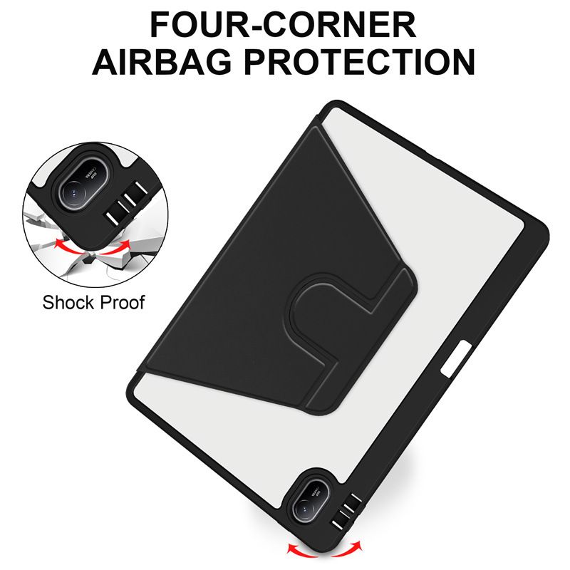 Protective Case for Huawei Matepad SE11 2024 with Pen Holder 360 Degree Swivel Protective Stand Smart Tablet Ultra Slim Hard Case Folio Cover Transparent Back