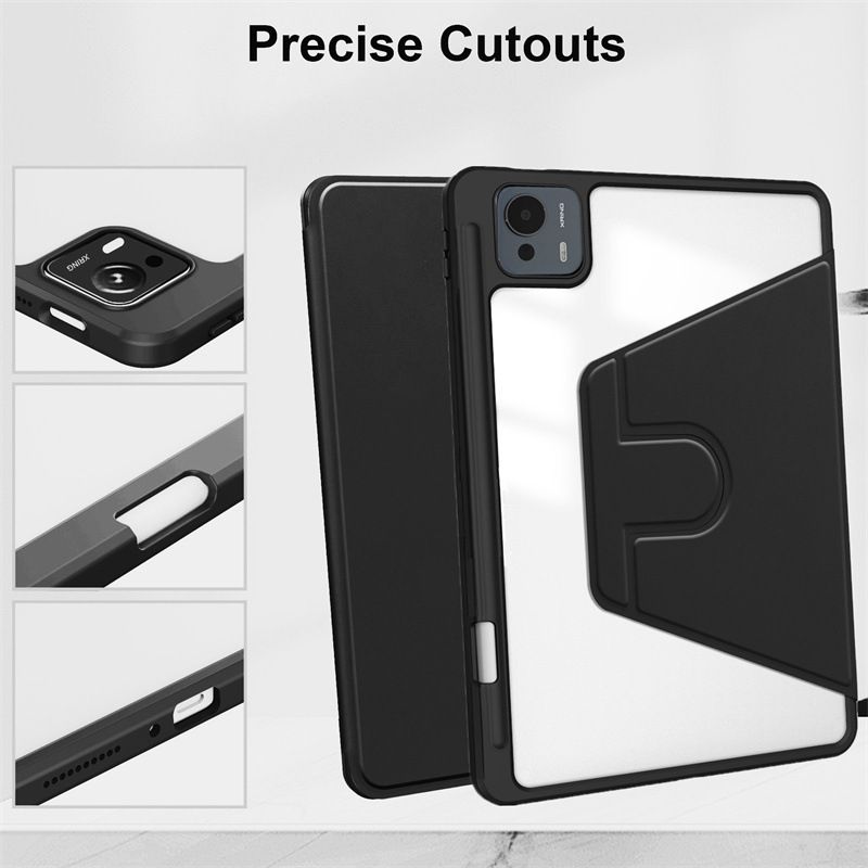 Protective Case for Xiaomi Pad 7 Ultra with Pen Holder 360 Degree Swivel Protective Stand Smart Tablet Ultra Slim Hard Case Folio Cover Transparent Back