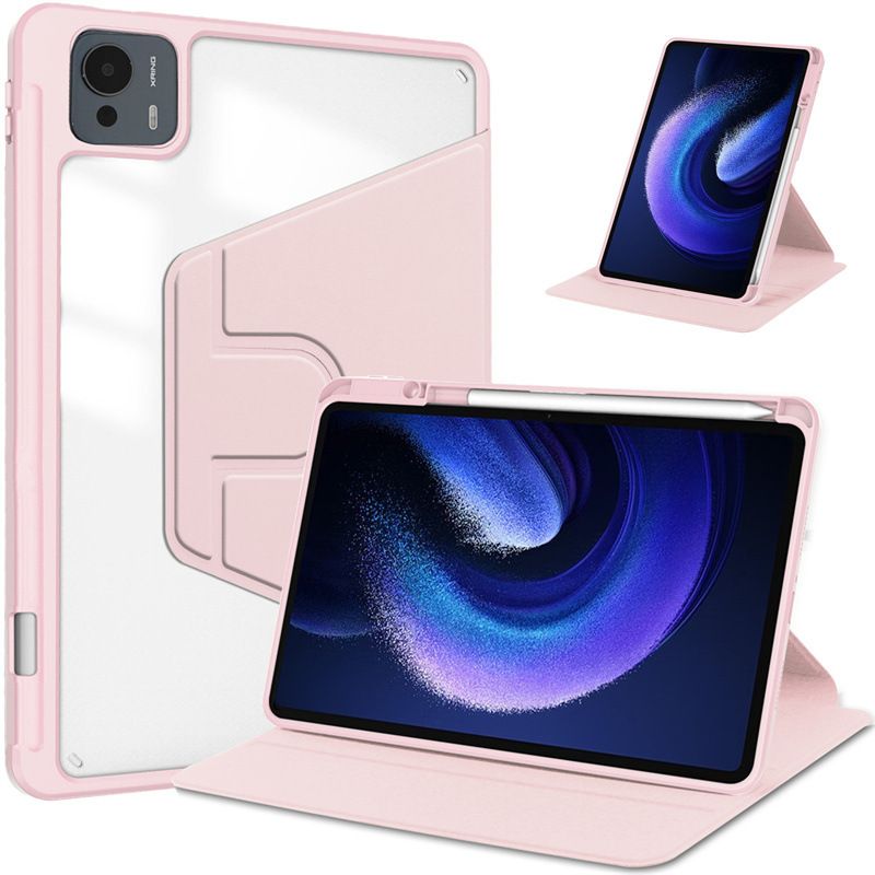Protective Case for Xiaomi Pad 7 Ultra with Pen Holder 360 Degree Swivel Protective Stand Smart Tablet Ultra Slim Hard Case Folio Cover Transparent Back