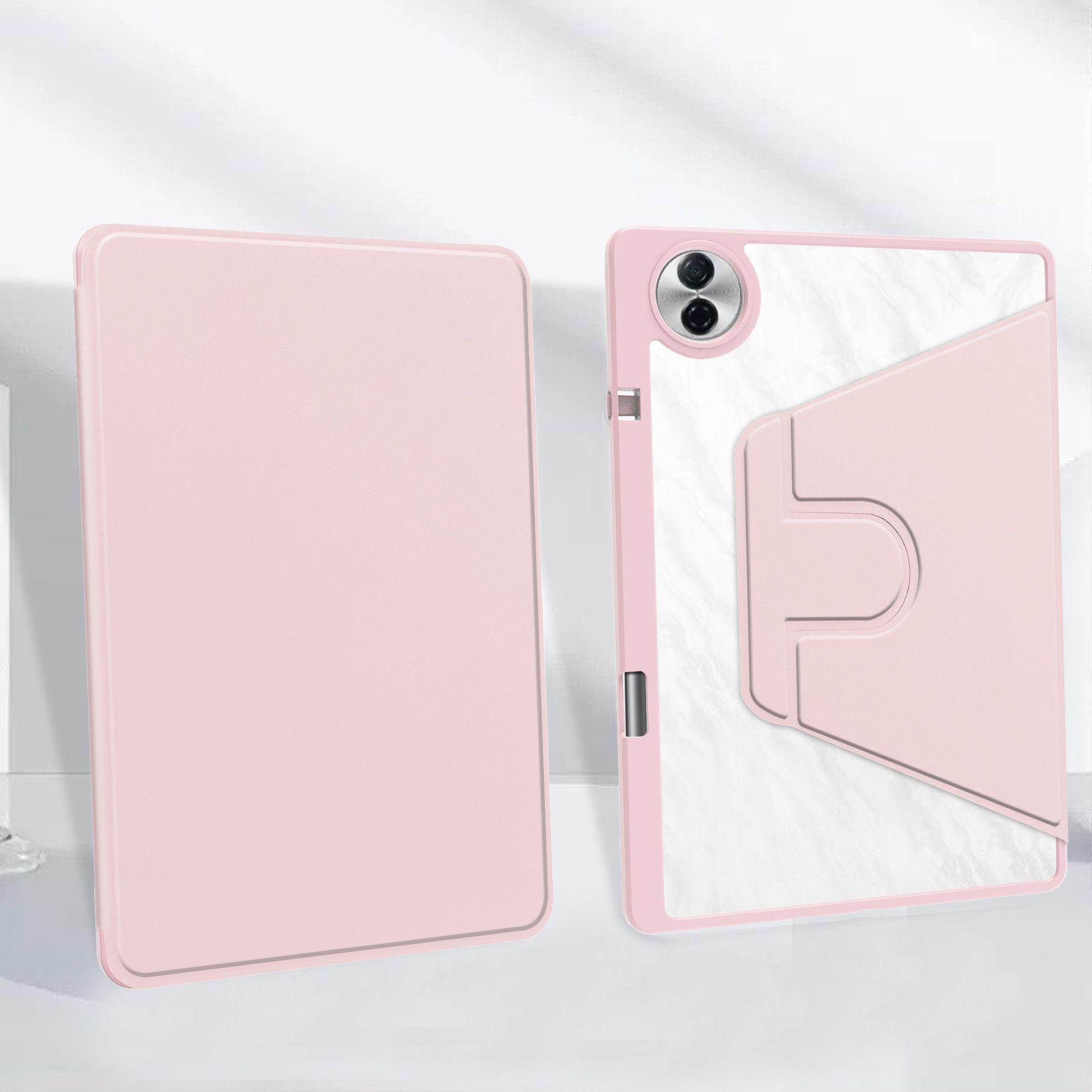 Protective Case for Honor Pad 10 12.1'' with Pen Holder 360 Degree Swivel Protective Stand Smart Tablet Ultra Slim Hard Case Folio Cover Transparent Back
