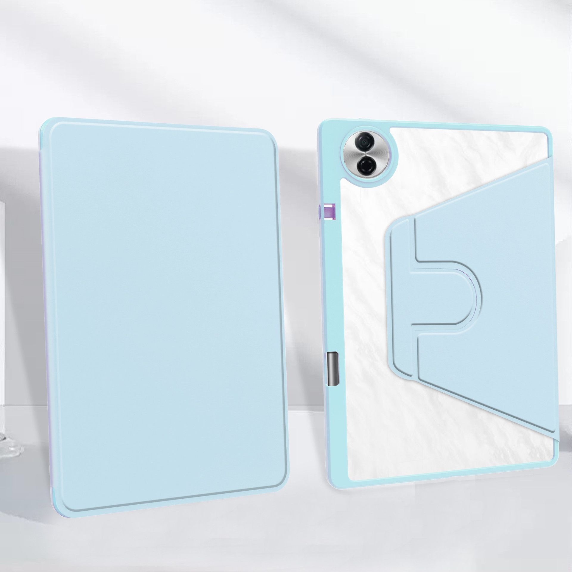 Protective Case for Honor Pad 10 12.1'' with Pen Holder 360 Degree Swivel Protective Stand Smart Tablet Ultra Slim Hard Case Folio Cover Transparent Back