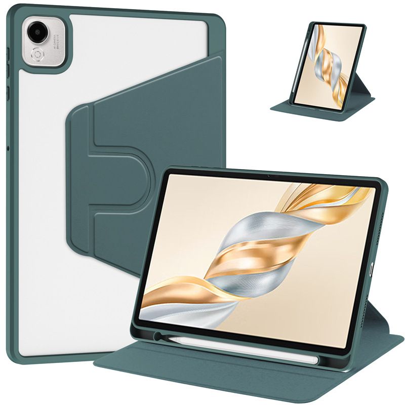 Protective Case for Honor Pad X9a 11.5-inch with Pen Holder 360 Degree Swivel Protective Stand Smart Tablet Ultra Slim Hard Case Folio Cover Transparent Back