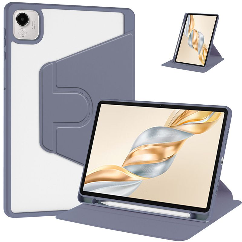 Protective Case for Honor Pad X9a 11.5-inch with Pen Holder 360 Degree Swivel Protective Stand Smart Tablet Ultra Slim Hard Case Folio Cover Transparent Back