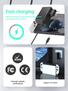 Applicable Switch Charger NS Smart Fast Charger Switch Lite Game Console Fast Charging Plug