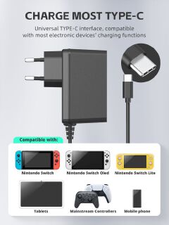 Applicable Switch Charger NS Smart Fast Charger Switch Lite Game Console Fast Charging Plug