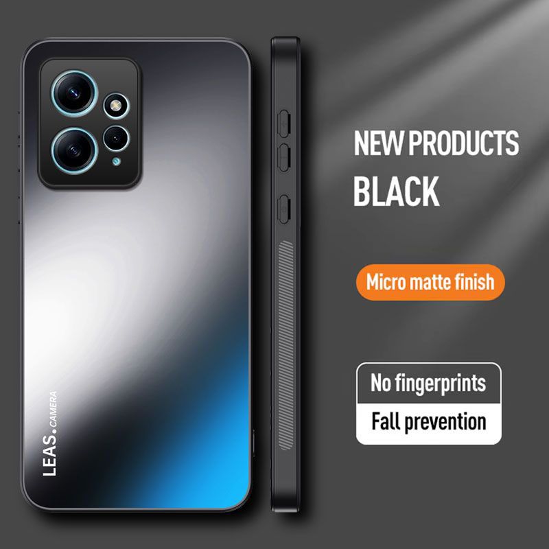 Matte Skin-feeling AG Lens Protection Hard Back Cover Case for Xiaomi Redmi Note 12 4G Soft TPU Phone Shell Bumper