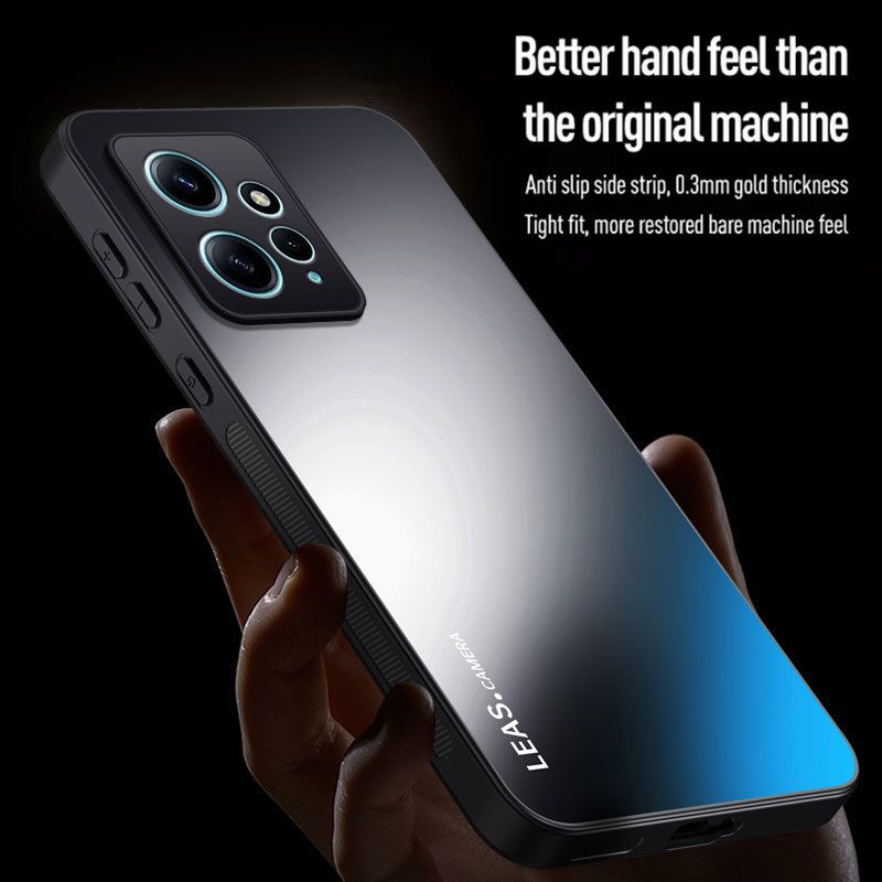 Matte Skin-feeling AG Lens Protection Hard Back Cover Case for Xiaomi Redmi Note 12 4G Soft TPU Phone Shell Bumper