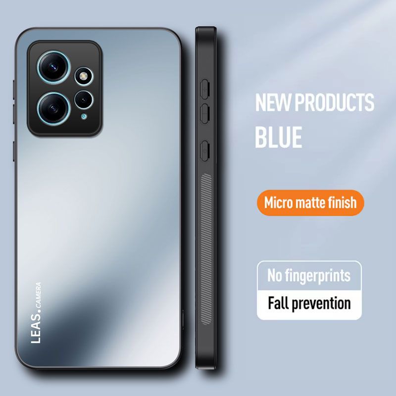 Matte Skin-feeling AG Lens Protection Hard Back Cover Case for Xiaomi Redmi Note 12 4G Soft TPU Phone Shell Bumper