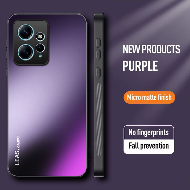 Matte Skin-feeling AG Lens Protection Hard Back Cover Case for Xiaomi Redmi Note 12 4G Soft TPU Phone Shell Bumper