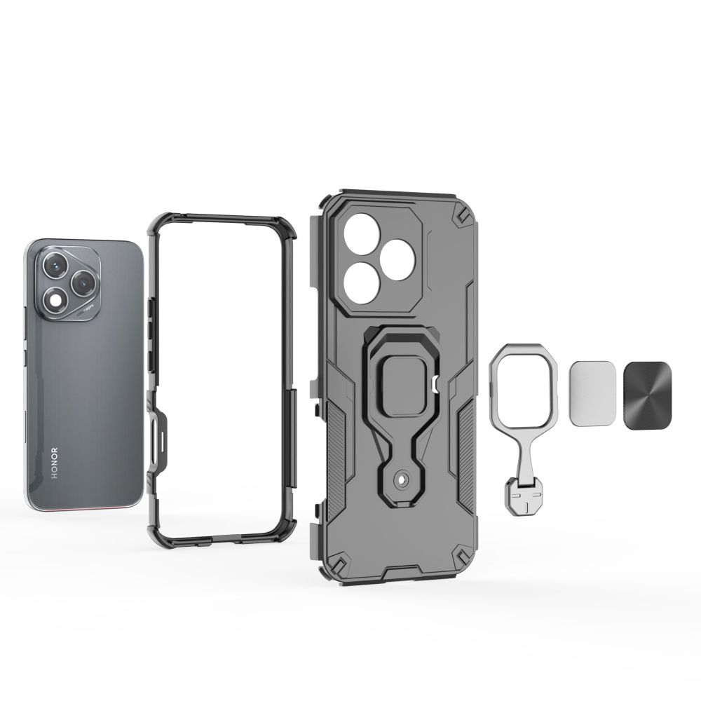 Case for Hono 400 Lite Shockproof Camera Protector Phone Case with Magnetic Ring Holder Phone Case