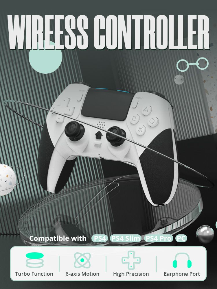 For PS4/Slim/Pro Console Wireless Bluetooth Gamepad with Somatosensory Six-axis Vibration