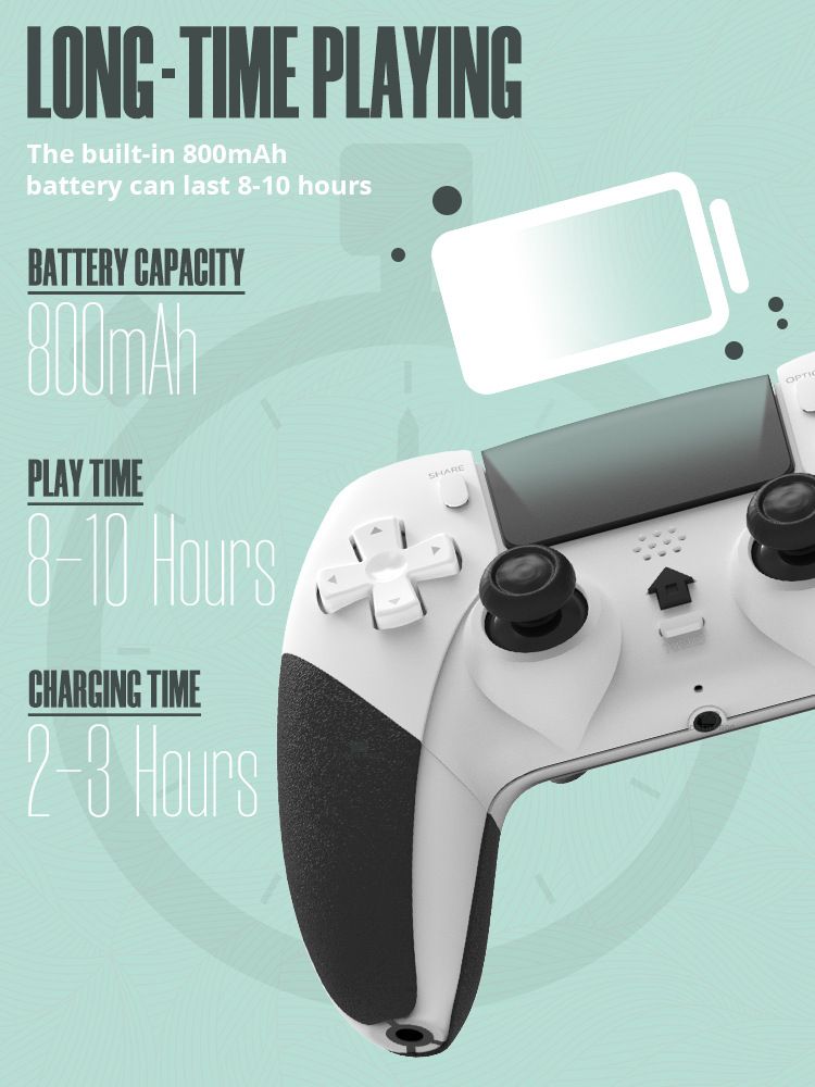 For PS4/Slim/Pro Console Wireless Bluetooth Gamepad with Somatosensory Six-axis Vibration
