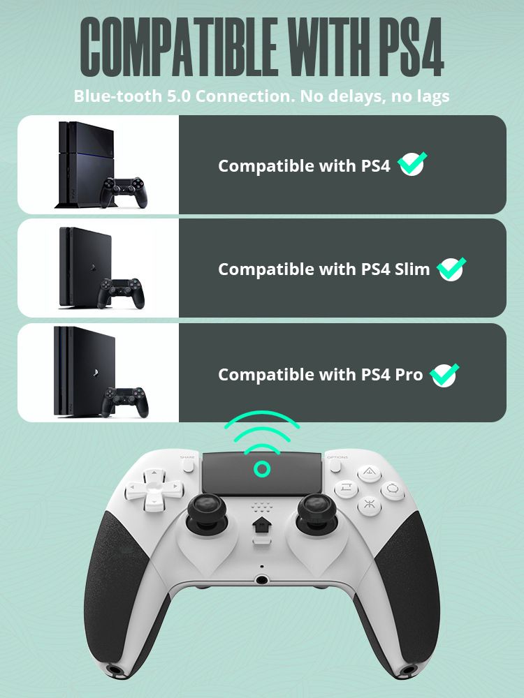 For PS4/Slim/Pro Console Wireless Bluetooth Gamepad with Somatosensory Six-axis Vibration