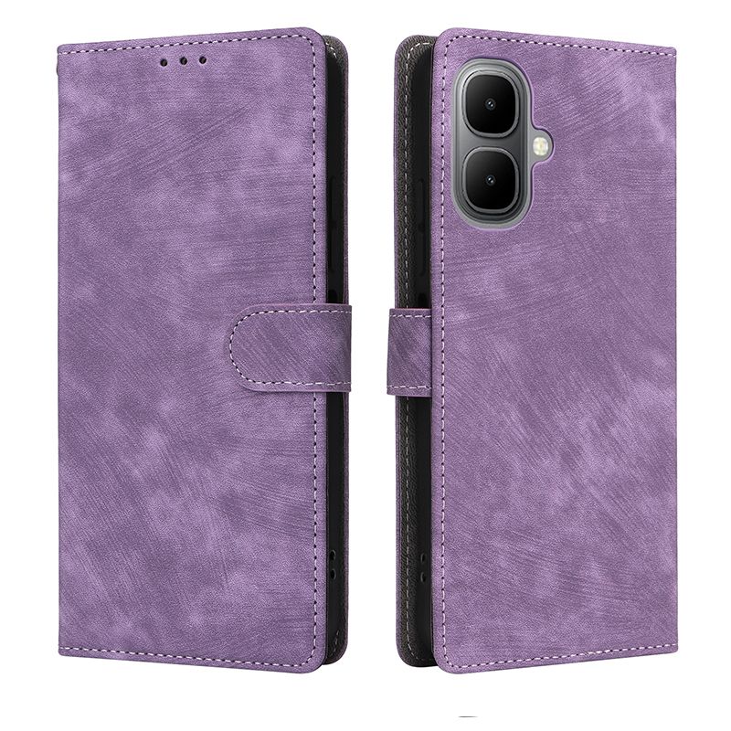 Flip Cover for Infinix Smart 10, 6.67" / Tecno Pop 10 4G PU Leather Phone Case Full-Body Protection Shockproof Wallet Cover With Hand Strap