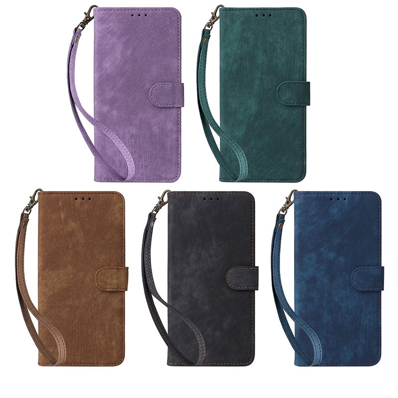 Flip Cover for Tecno Pova 7 4G PU Leather Phone Case Full-Body Protection Shockproof Wallet Cover With Hand Strap