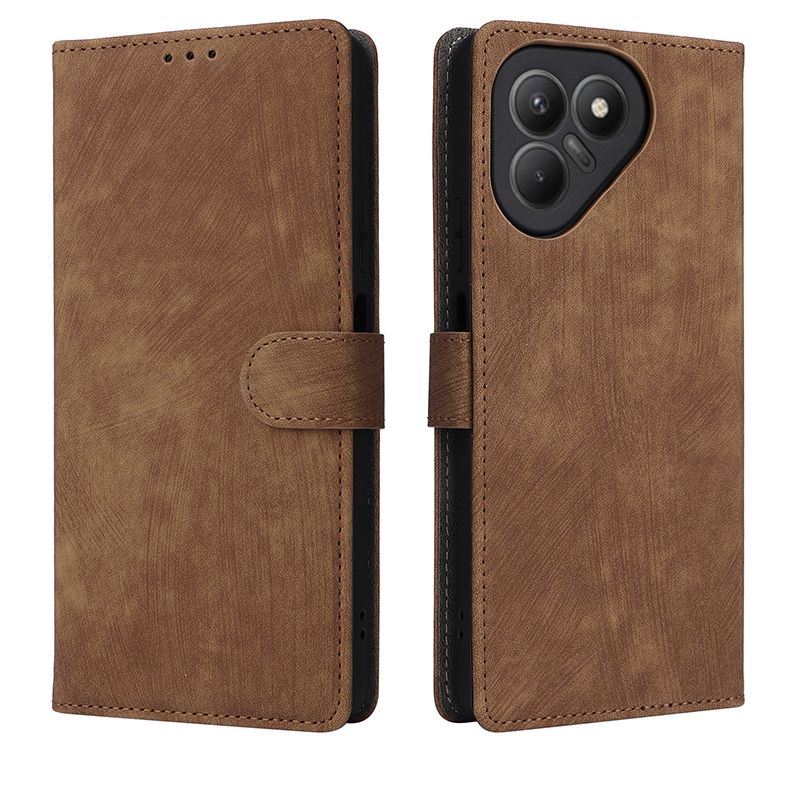 Flip Cover for Tecno Pova 7 4G PU Leather Phone Case Full-Body Protection Shockproof Wallet Cover With Hand Strap