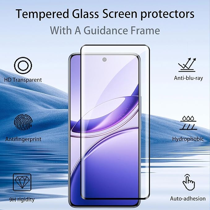 [2 Pack] 3D Curved Full Coverage Screen Protector for Vivo V50 9H Tempered Glass Film,HD Clear Scratch Resistant,Bubble-Free