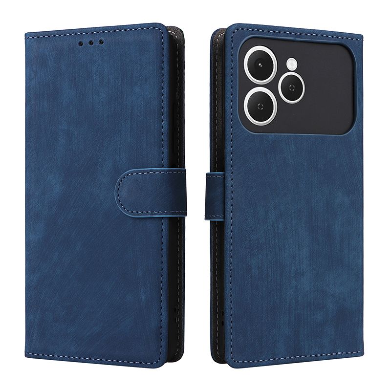 Flip Cover for Tecno Spark 40, 6.67'' PU Leather Phone Case Full-Body Protection Shockproof [RFID Blocking] Wallet Cover With Hand Strap