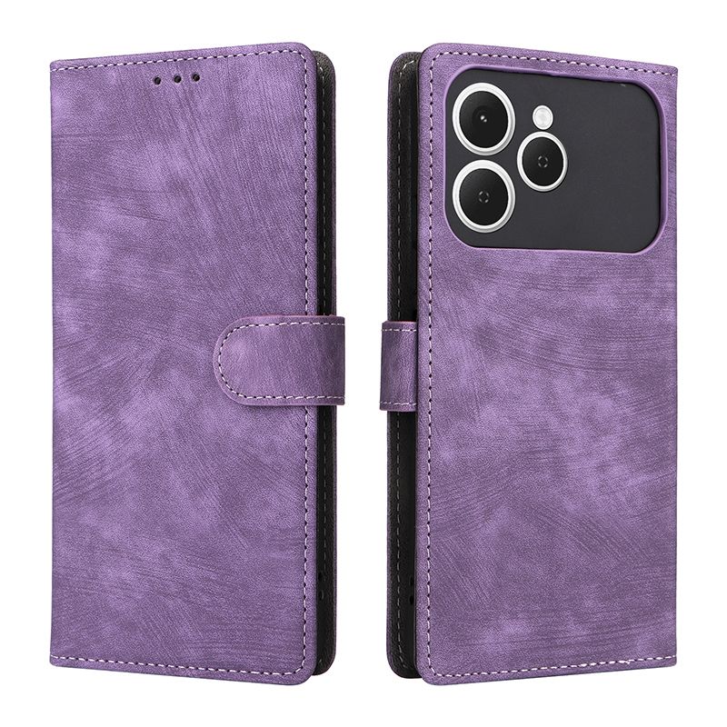Flip Cover for Tecno Spark 40, 6.67'' PU Leather Phone Case Full-Body Protection Shockproof [RFID Blocking] Wallet Cover With Hand Strap