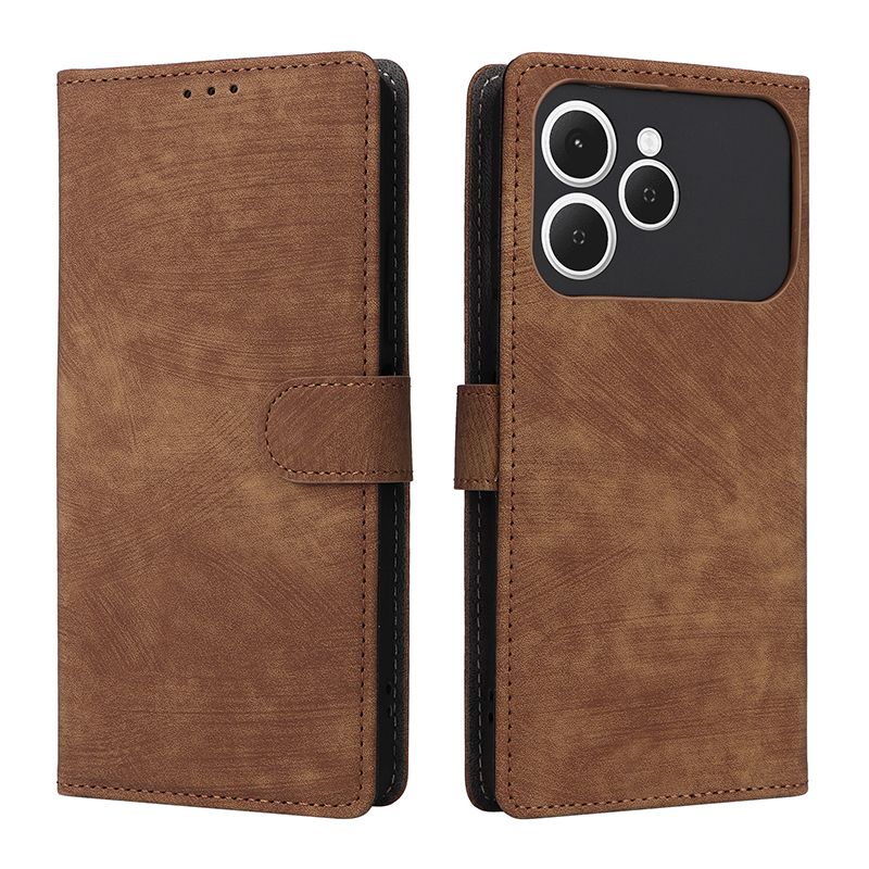 Flip Cover for Tecno Spark 40, 6.67'' PU Leather Phone Case Full-Body Protection Shockproof [RFID Blocking] Wallet Cover With Hand Strap