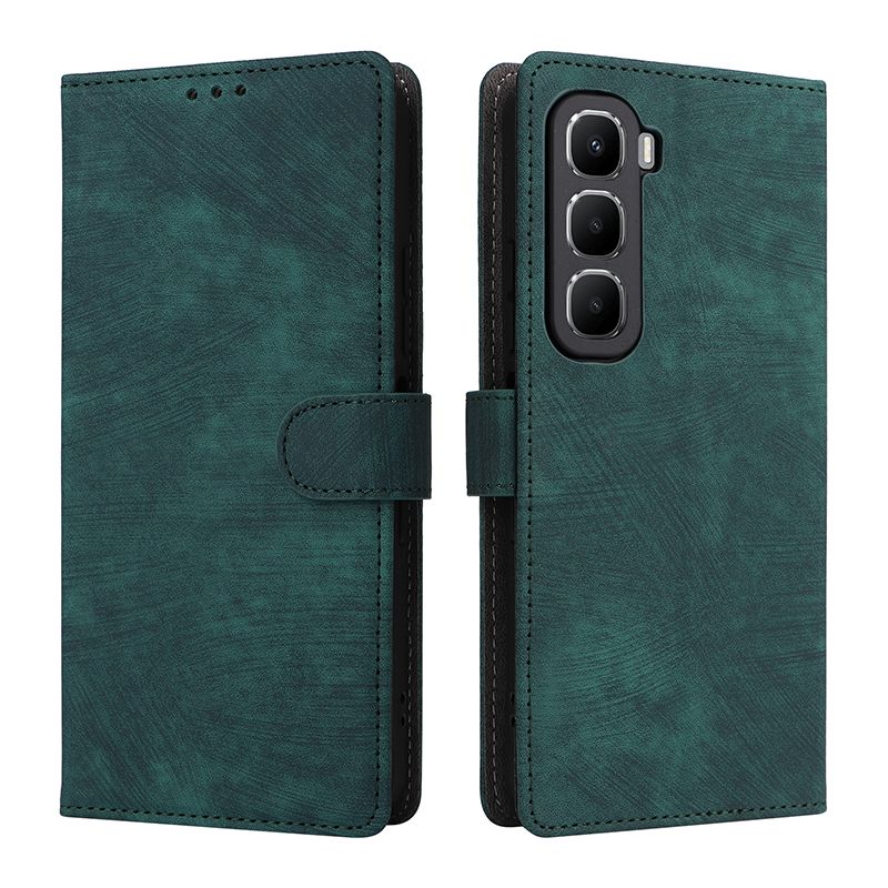 Flip Cover for Infinix Hot 60i PU Leather Phone Case Full-Body Protection Shockproof [RFID Blocking] Wallet Cover With Hand Strap