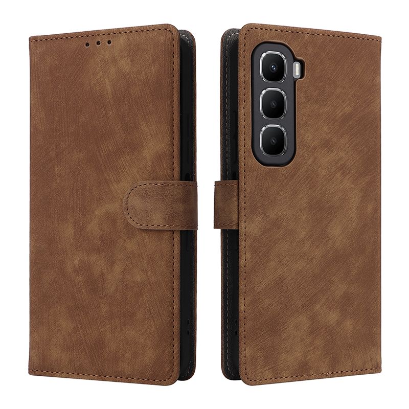 Flip Cover for Infinix Hot 60i PU Leather Phone Case Full-Body Protection Shockproof [RFID Blocking] Wallet Cover With Hand Strap