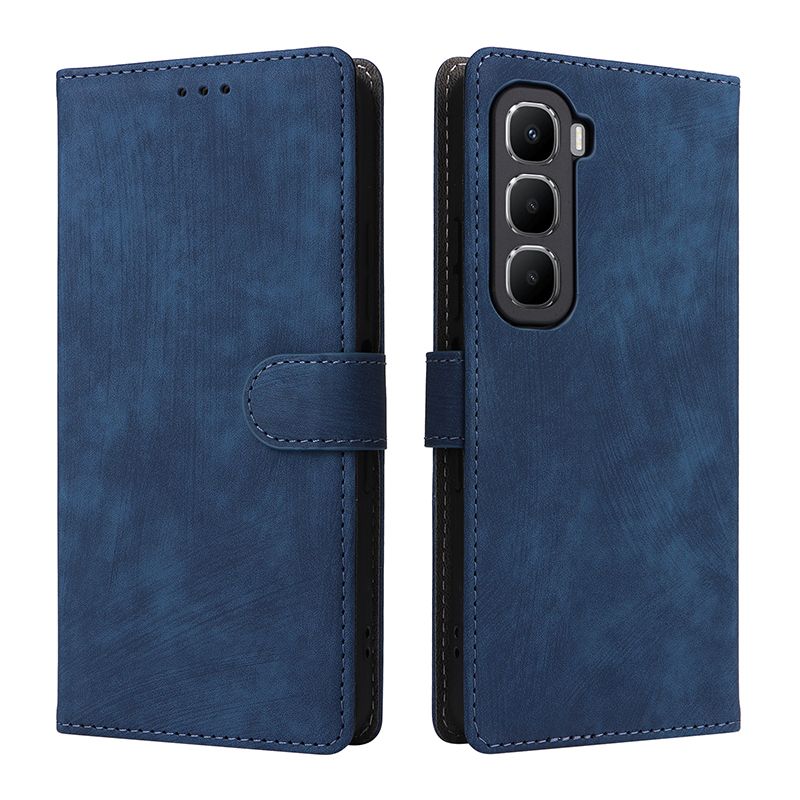 Flip Cover for Infinix Hot 60i PU Leather Phone Case Full-Body Protection Shockproof [RFID Blocking] Wallet Cover With Hand Strap