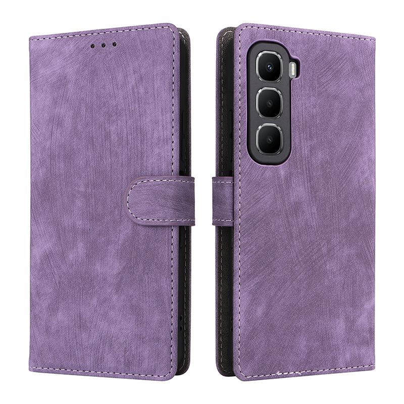 Flip Cover for Infinix Hot 60i PU Leather Phone Case Full-Body Protection Shockproof [RFID Blocking] Wallet Cover With Hand Strap