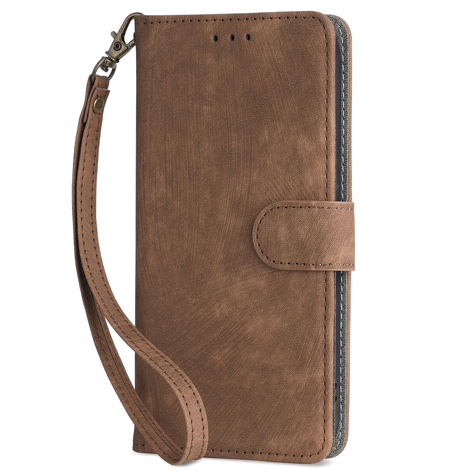 Flip Cover for Infinix HOT 60 Pro Plus 6.78'' PU Leather Phone Case Full-Body Protection Shockproof [RFID Blocking] Wallet Cover With Hand Strap