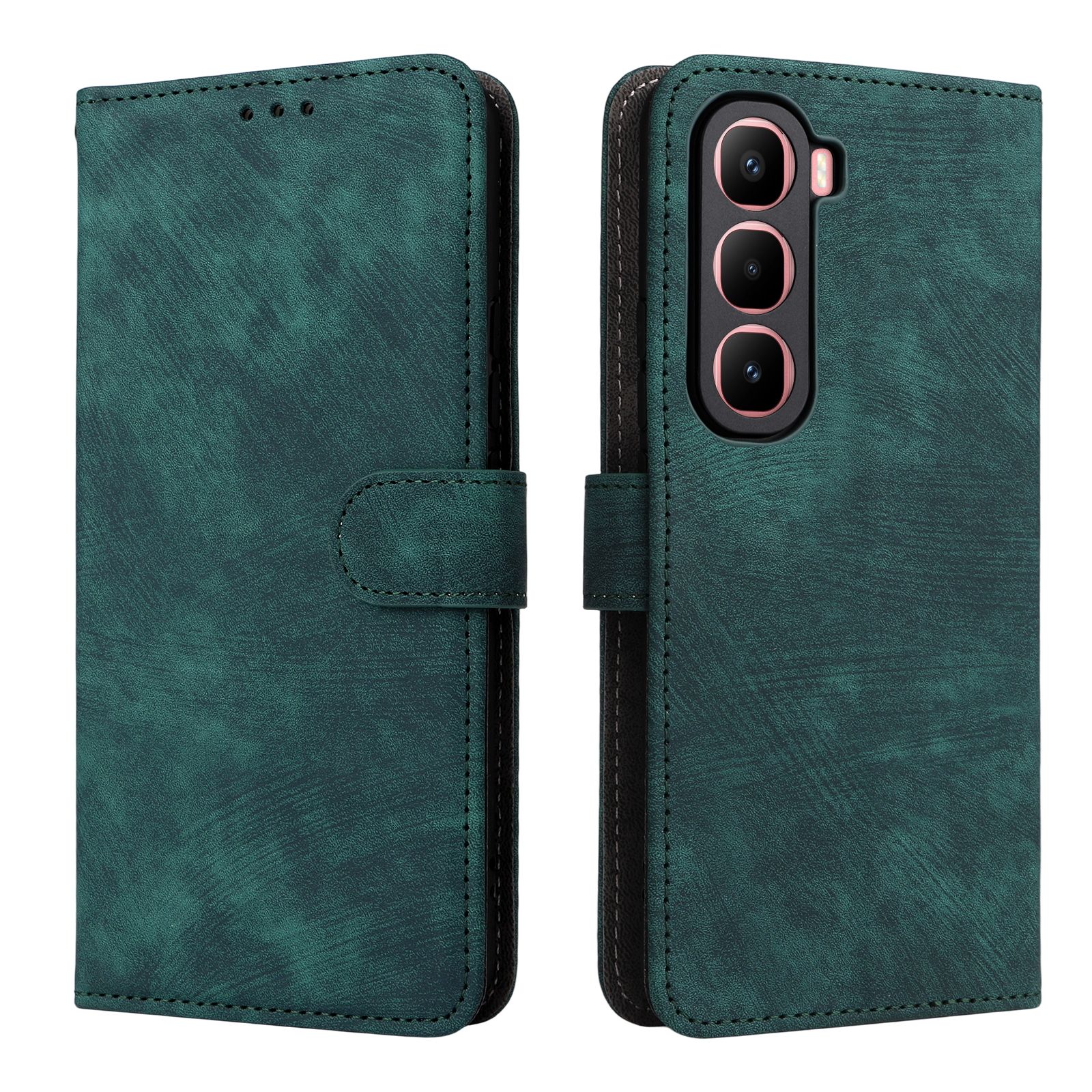 Flip Cover for Infinix HOT 60 Pro Plus 6.78'' PU Leather Phone Case Full-Body Protection Shockproof [RFID Blocking] Wallet Cover With Hand Strap