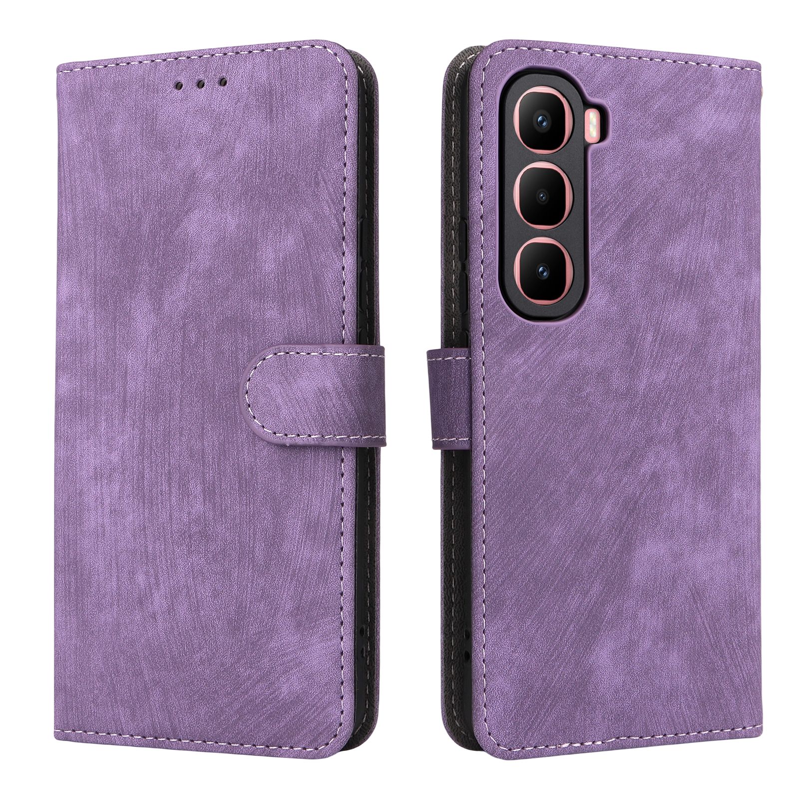 Flip Cover for Infinix HOT 60 Pro Plus 6.78'' PU Leather Phone Case Full-Body Protection Shockproof [RFID Blocking] Wallet Cover With Hand Strap