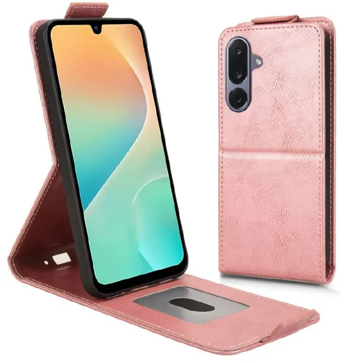 Leather Flip Cover for Samsung Galaxy M36 UP And Down Flip Cover PU Leather Durable Protective Cover