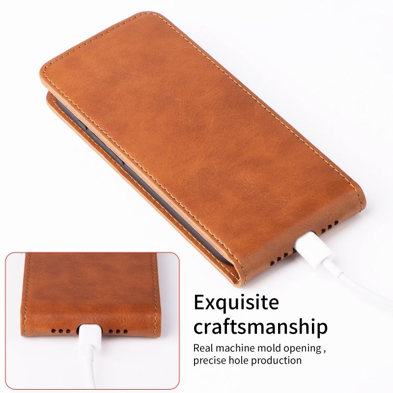 Leather Flip Cover for Samsung Galaxy M36 UP And Down Flip Cover PU Leather Durable Protective Cover