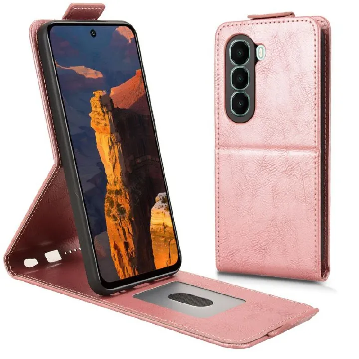 Leather Flip Cover for itel A95 UP And Down Flip Cover PU Leather Durable Protective Cover