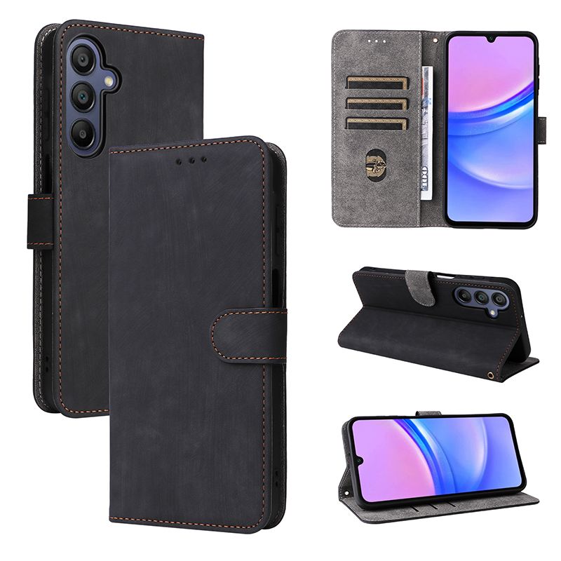 Flip Cover for Samsung Galaxy A17 PU Leather Phone Case Full-Body Protection Shockproof [RFID Blocking] Wallet Cover