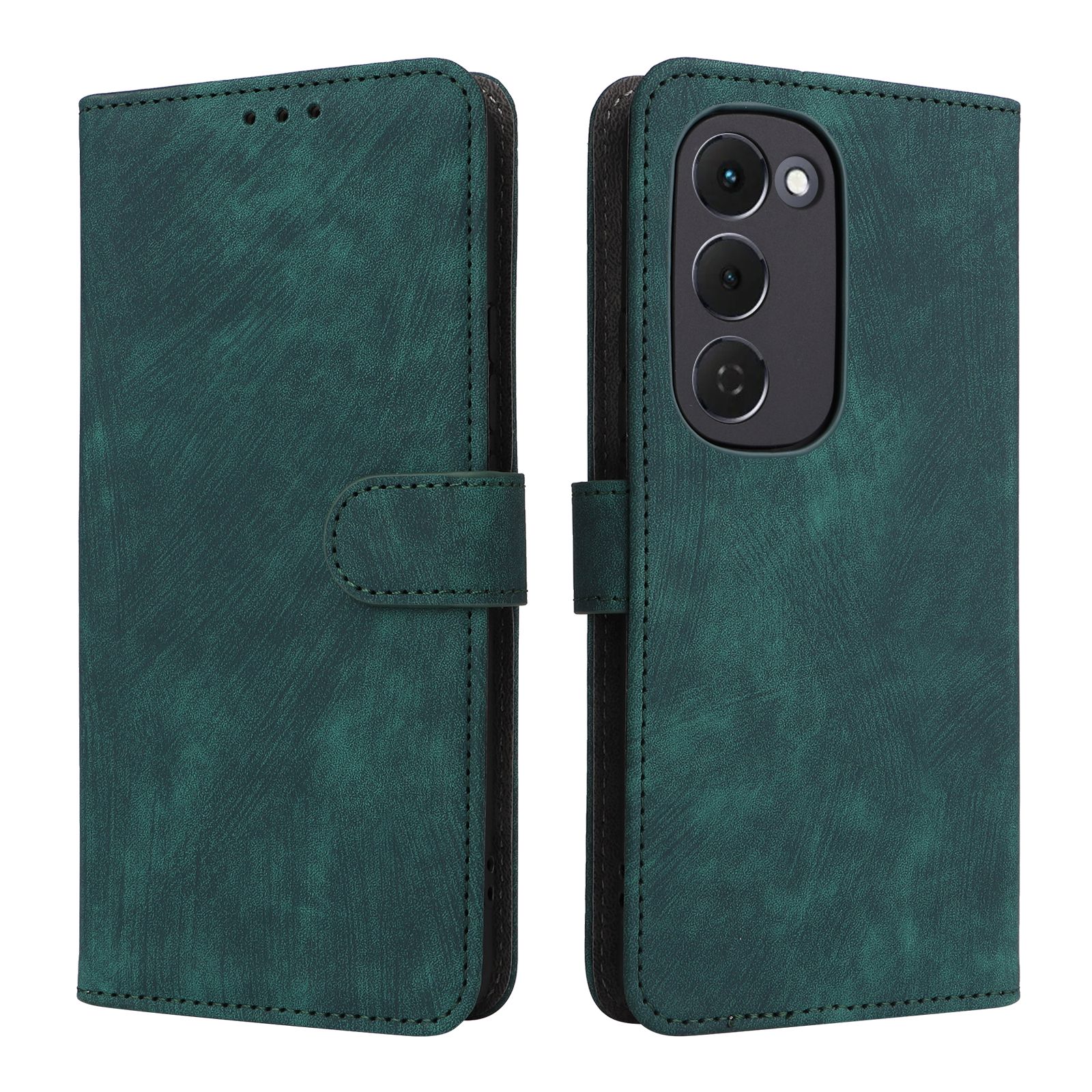 Flip Cover for Tecno Spark 40 Pro Plus PU Leather Phone Case Full-Body Protection Shockproof [RFID Blocking] Wallet Cover With Hand Strap