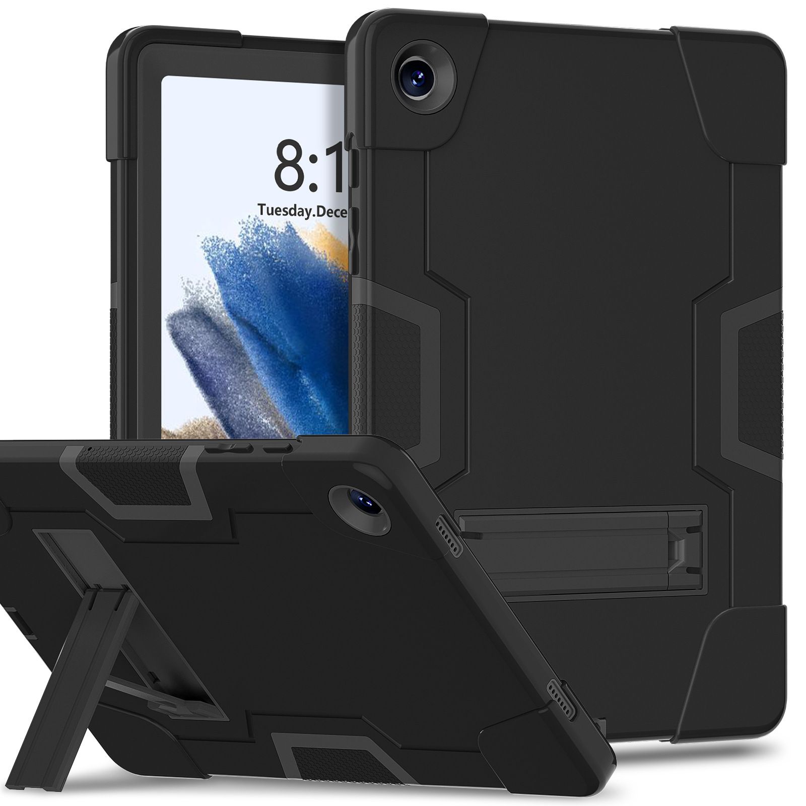 Heavy Duty Silicone Shockproof Design Cover With Kickstand forSamsung Galaxy Tab A9 Plus,Tab A8 10.5'',Tab S6 Lite,S10 FE 10.9 2025/S9 11/S9 FE 10.9