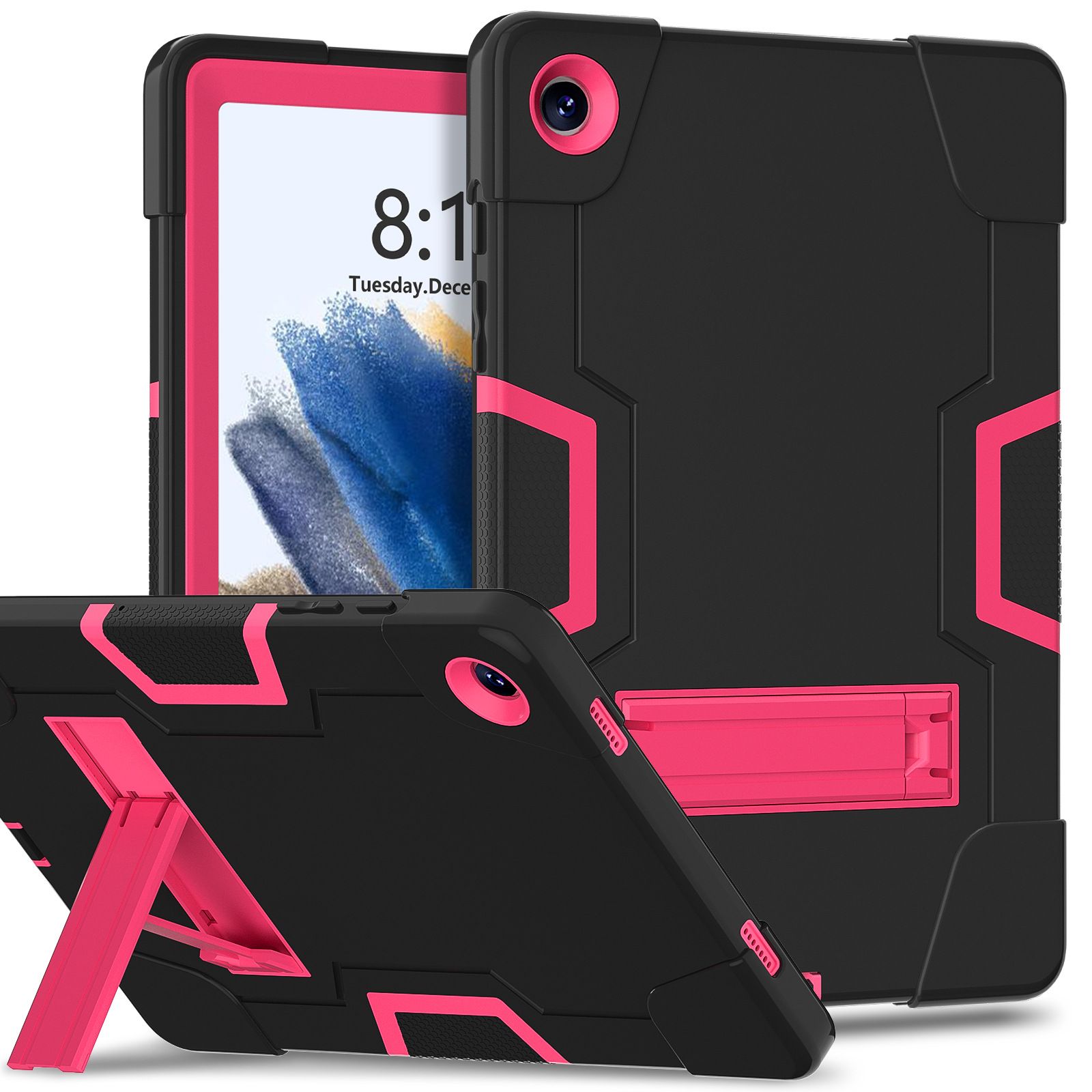 Heavy Duty Silicone Shockproof Design Cover With Kickstand forSamsung Galaxy Tab A9 Plus,Tab A8 10.5'',Tab S6 Lite,S10 FE 10.9 2025/S9 11/S9 FE 10.9