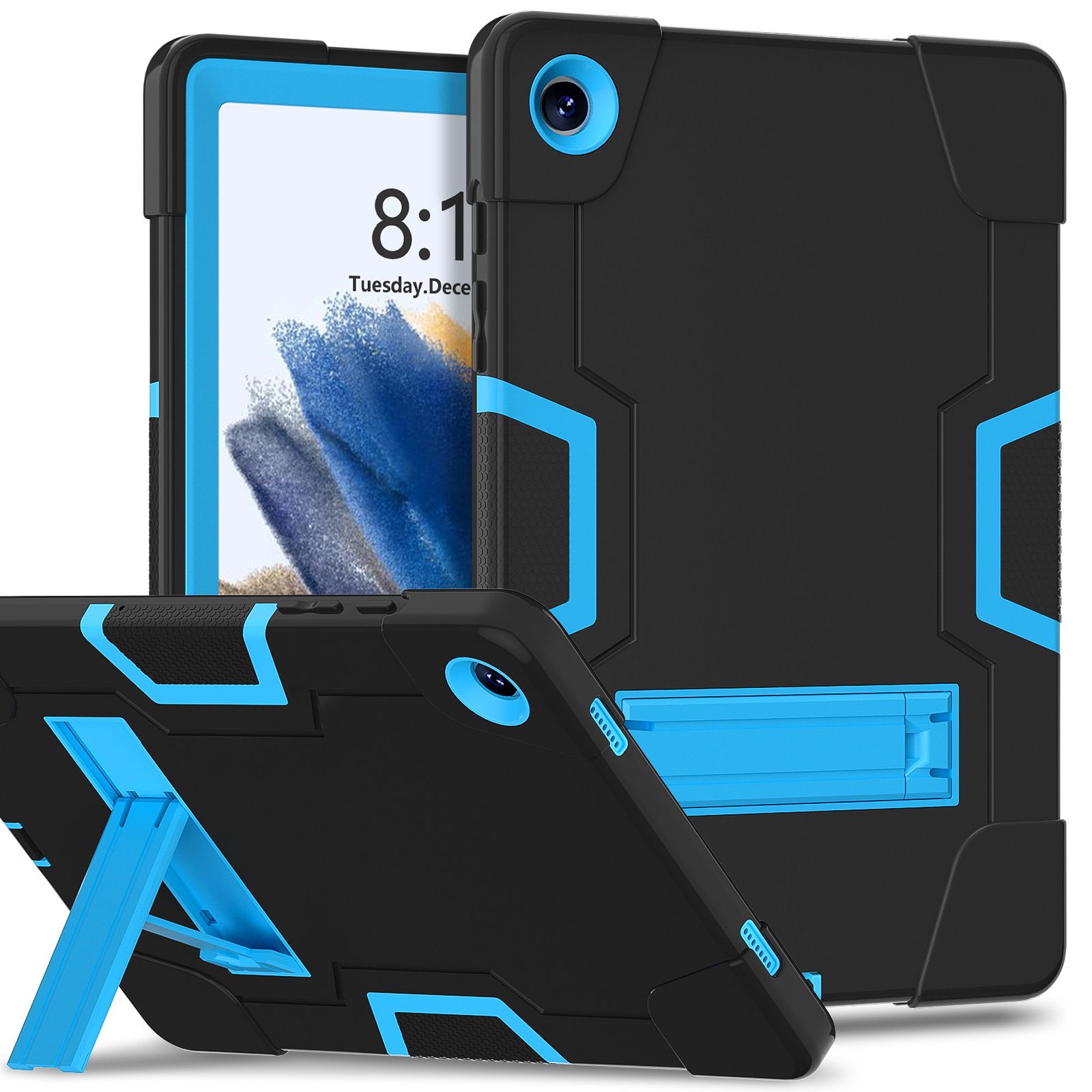 Heavy Duty Silicone Shockproof Design Cover With Kickstand forSamsung Galaxy Tab A9 Plus,Tab A8 10.5'',Tab S6 Lite,S10 FE 10.9 2025/S9 11/S9 FE 10.9