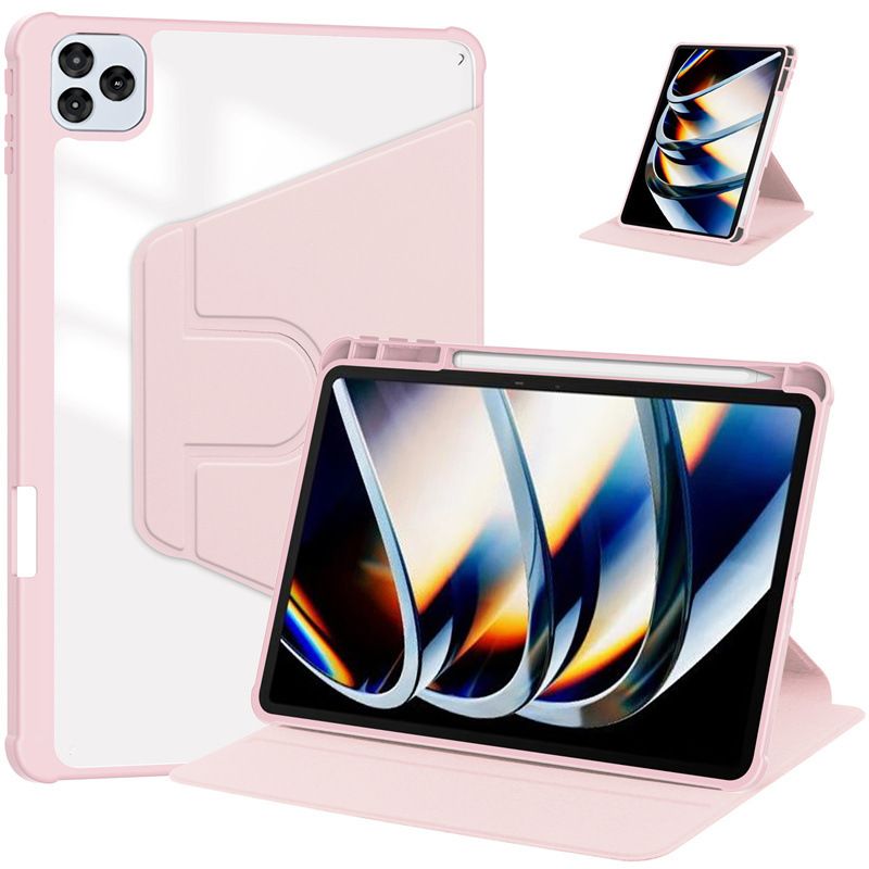 Rotating Protective Cover for itel VistaTab 10 /10.1"  inch / itel VistaTab 11 /10.1" inch With Pen Holder, 360 Degree Rotating Protective Bracket Cover Transparent Back, Automatic Wake-Up/Sleep