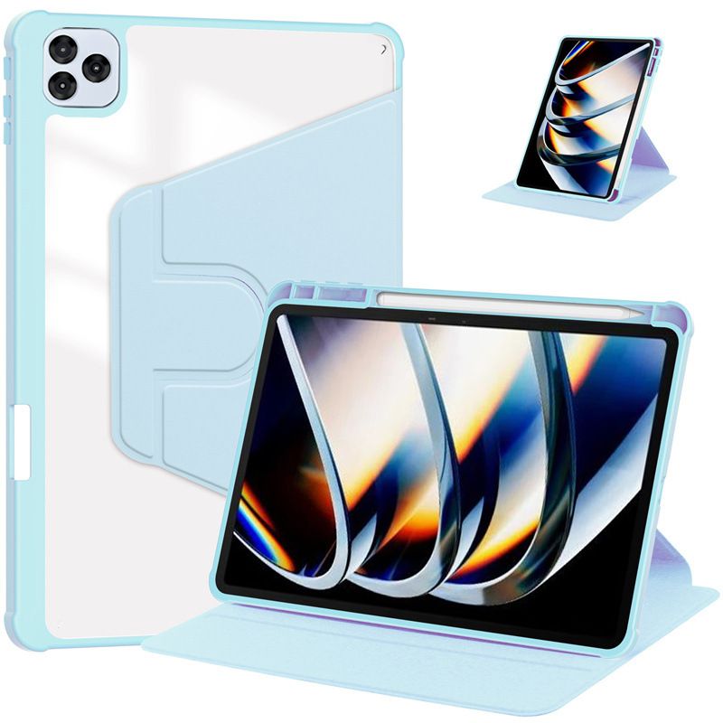 Rotating Protective Cover for itel VistaTab 10 /10.1"  inch / itel VistaTab 11 /10.1" inch With Pen Holder, 360 Degree Rotating Protective Bracket Cover Transparent Back, Automatic Wake-Up/Sleep