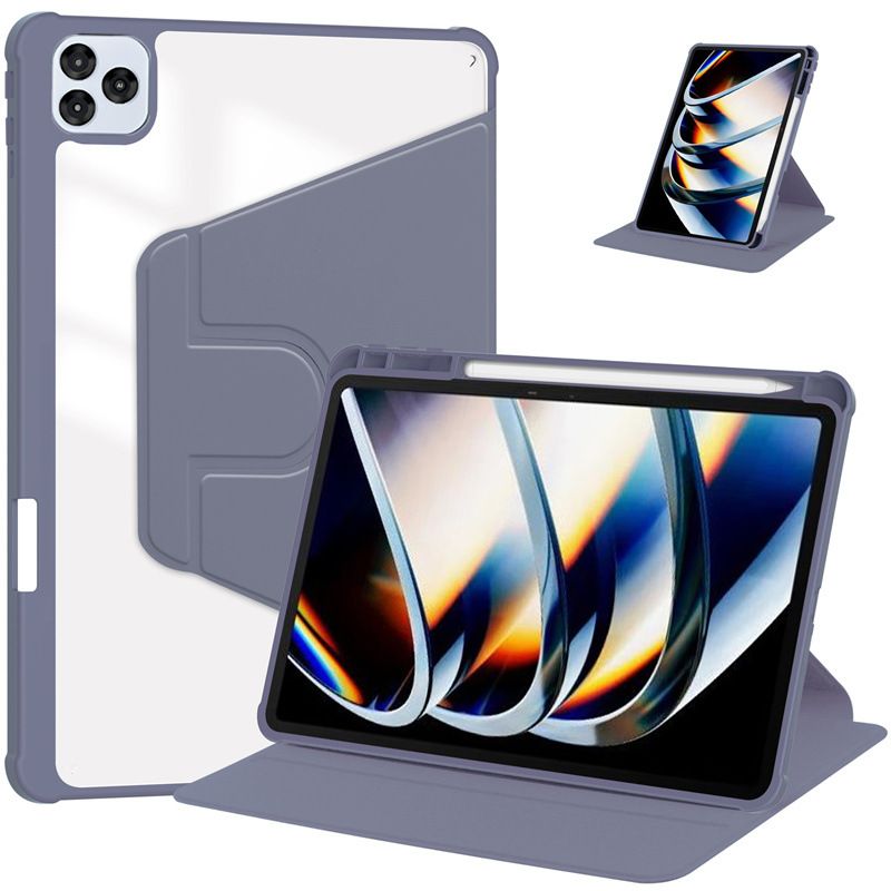 Rotating Protective Cover for itel VistaTab 10 /10.1"  inch / itel VistaTab 11 /10.1" inch With Pen Holder, 360 Degree Rotating Protective Bracket Cover Transparent Back, Automatic Wake-Up/Sleep